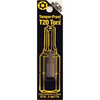 Best Way Tools T20 Tamperproof Torx Security 1 In. 1/4 In. Hex Screwdriver Bit